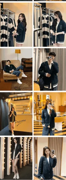 Play Comme des Garçons Heart Logo Ribbed Cardigan Dark Green - 6