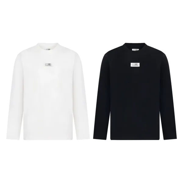 Maison Margiela Replica ID Badge Print Long-Sleeve T-Shirt Black - 29