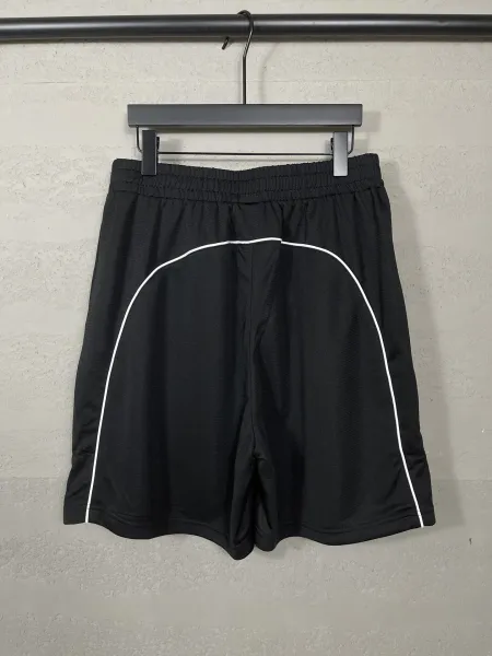 Balenciaga Logo-Embroidered Black Sweat Shorts - 48