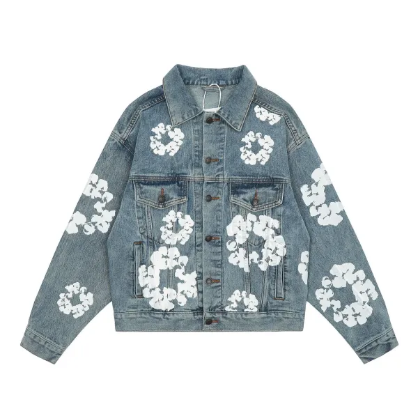 Off-White x Virgil Abloh Floral Denim Jacket Black - 5