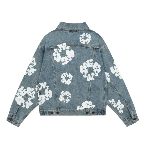 Off-White x Virgil Abloh Floral Denim Jacket Black - 6