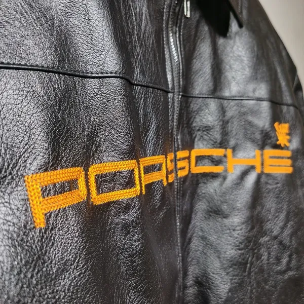 Aimé Leon Dore x Porsche Leather Racing Jacket Red - 8
