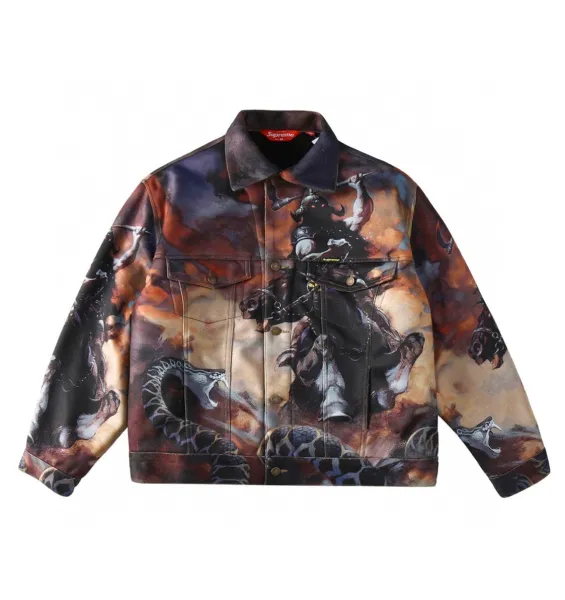 Supreme x Frank Frazetta Denim Jacket Multicolor Outerwear - 1