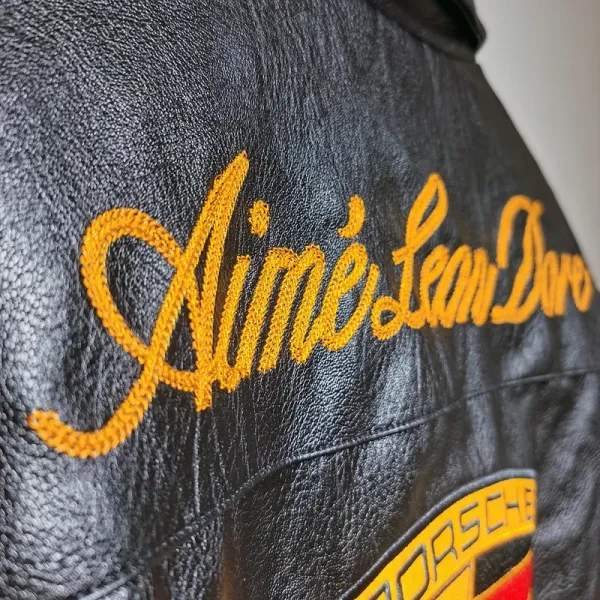 Aimé Leon Dore x Porsche Leather Racing Jacket Red - 12