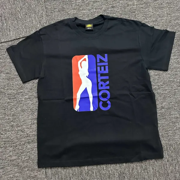 Corteiz x NBA-Style Logo Black T-Shirt - 1