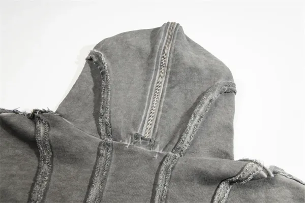 Maison Margiela Grey Deconstructed Hooded Jacket - 12