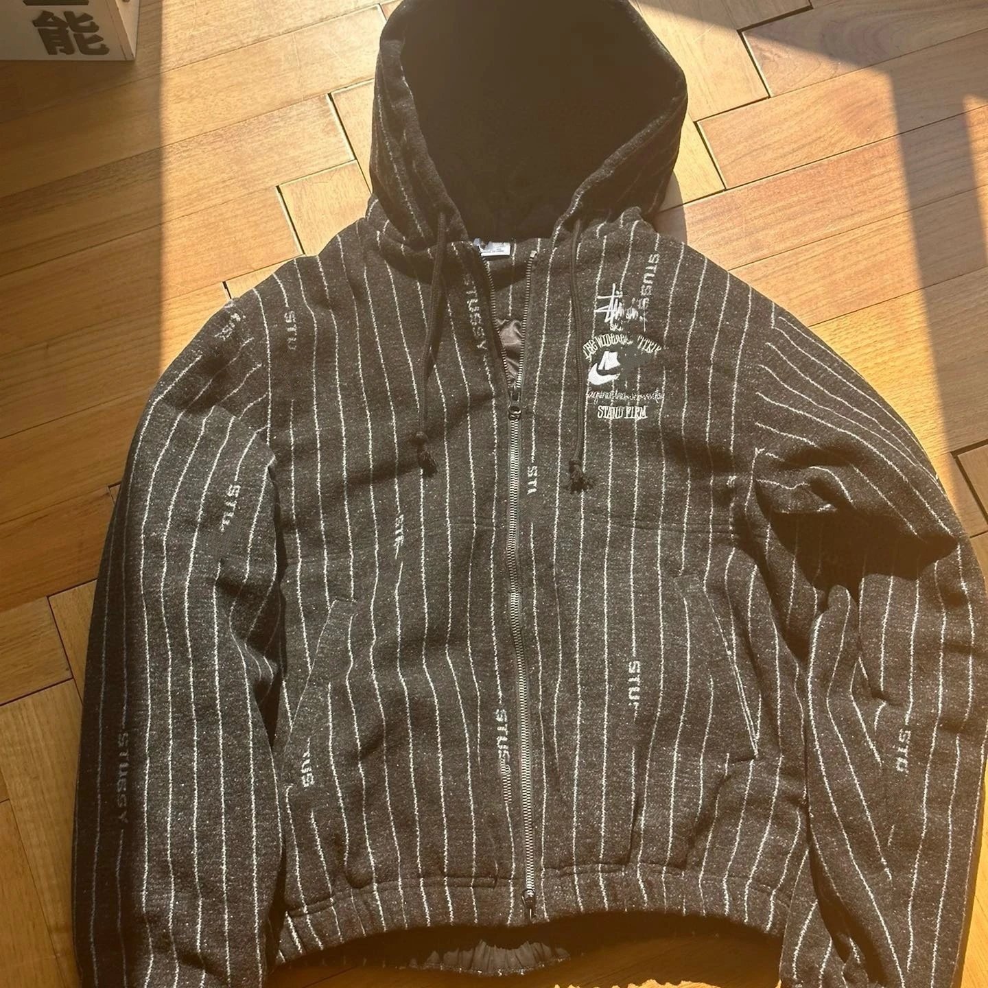 Stussy Black Pinstri