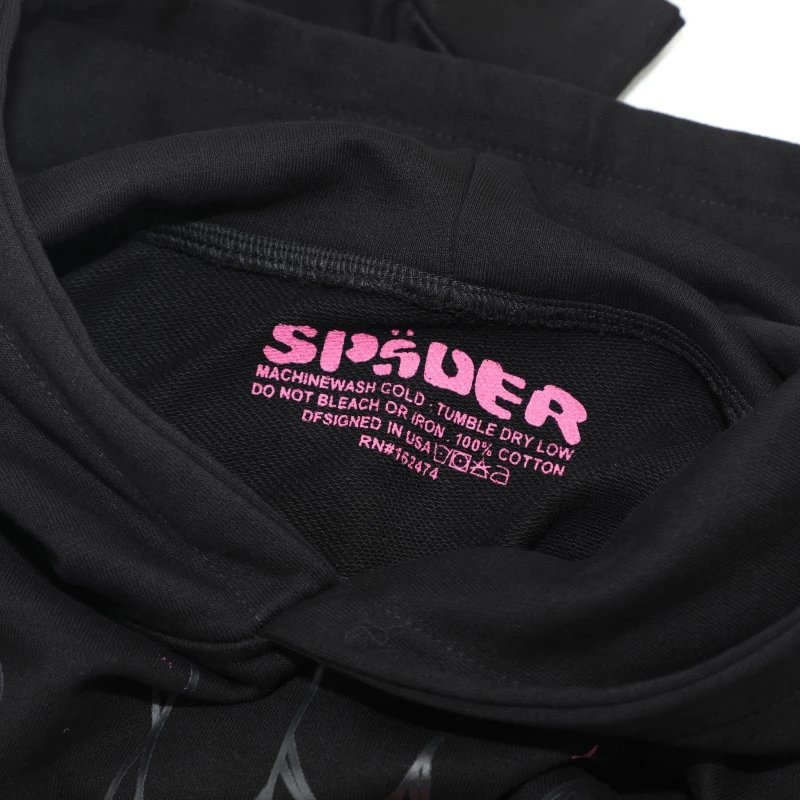 Spider P*ok! Spiderweb Graphic Hoodie Pink - 62