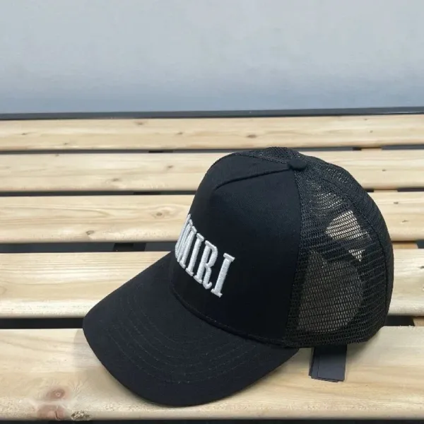 Amiri Mesh Trucker Cap Black Baseball Cap - 1