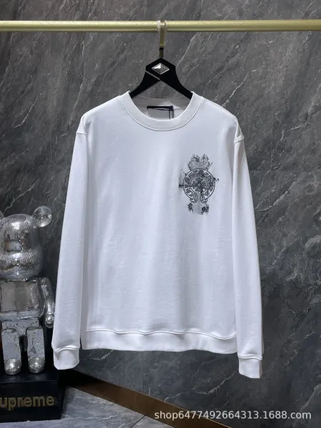 Chrome Hearts Distressed Logo Hoodie White - 6