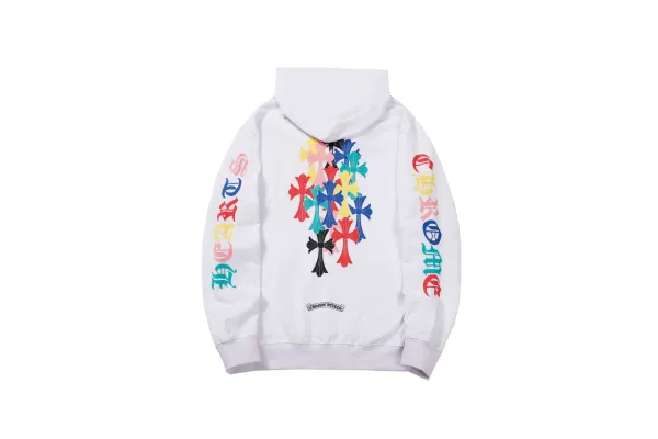 Chrome Hearts Flower Logo Hoodie White - 12