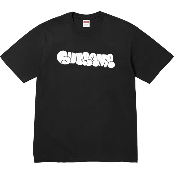 Supreme Bubble Logo Black T-Shirt - 1