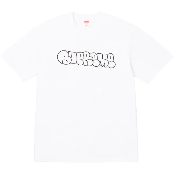 Supreme Bubble Logo White T-Shirt - 1