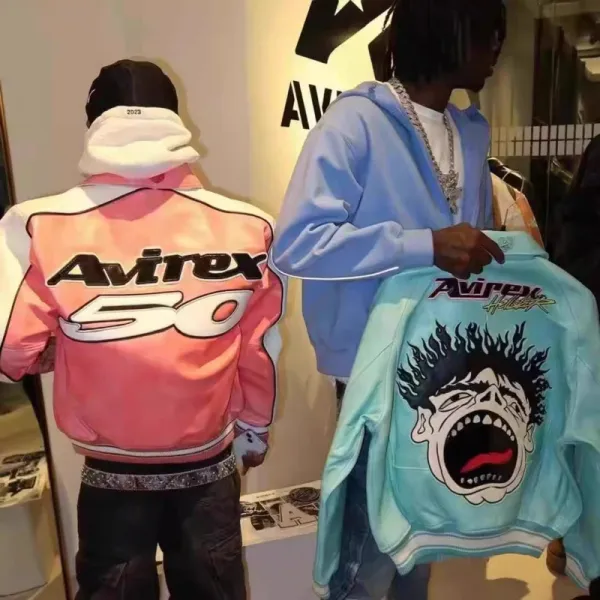 Hellstar Pink Leather Varsity Jacket - 20