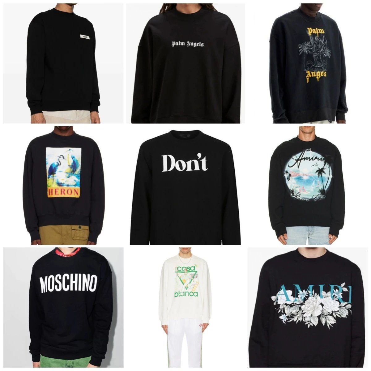 Long Sleeve Print Crew Neck Hoodie Collection
