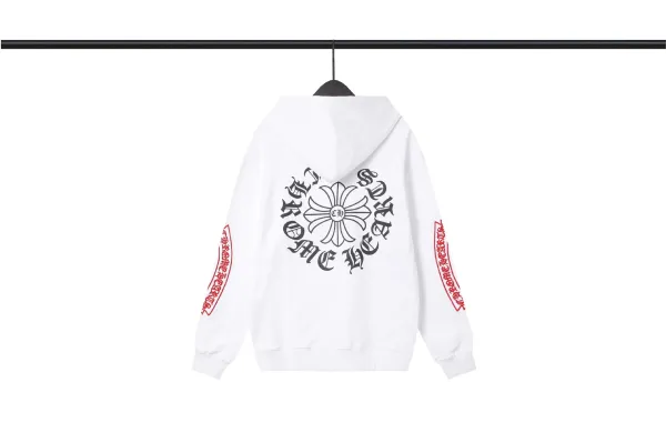 Chrome Hearts Flower Logo Hoodie White - 1