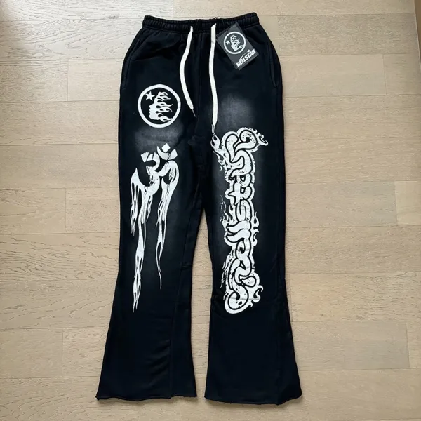 Helstar Flame Script Sweatpants Black - 1