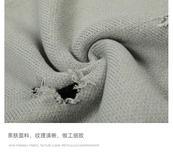 Off-White Distressed Photo-Patch Knit Sweater Black - 16