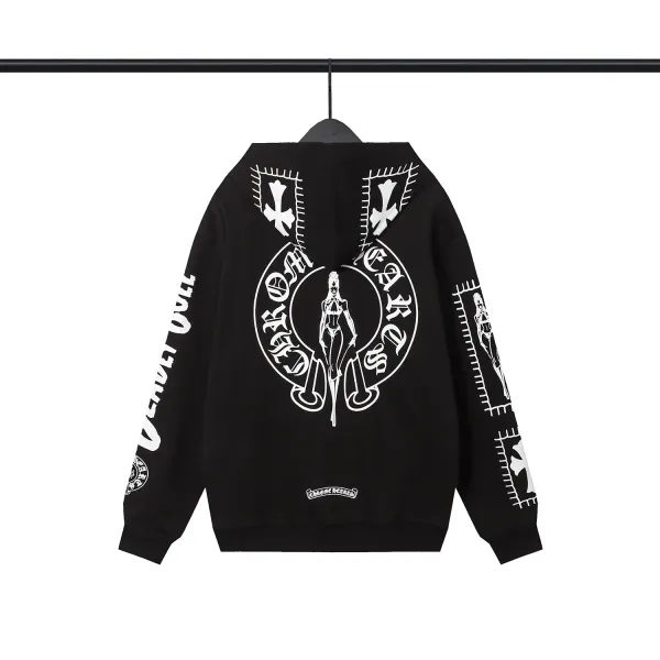 Chrome Hearts Flower Logo Hoodie White - 5