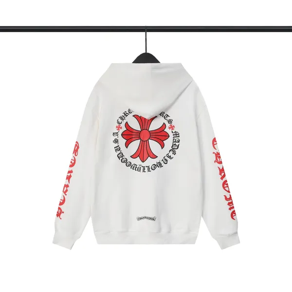 Chrome Hearts Flower Logo Hoodie White - 8