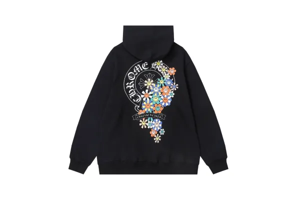 Chrome Hearts Flower Logo Hoodie White - 13