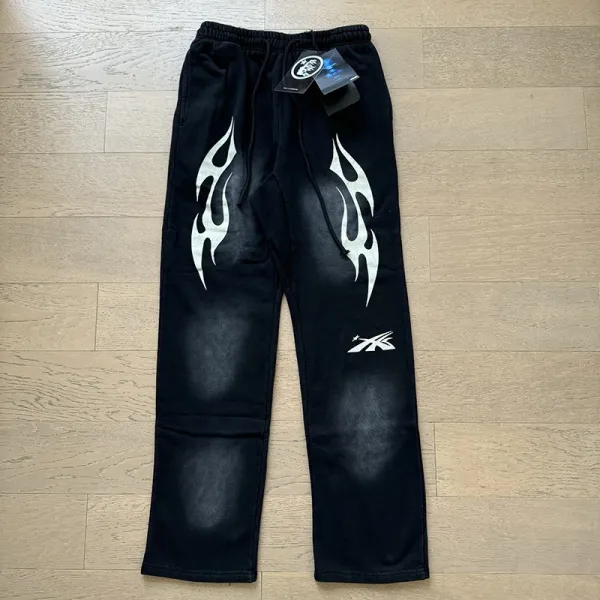 Reebok Flame Print Sweatpants Black - 1