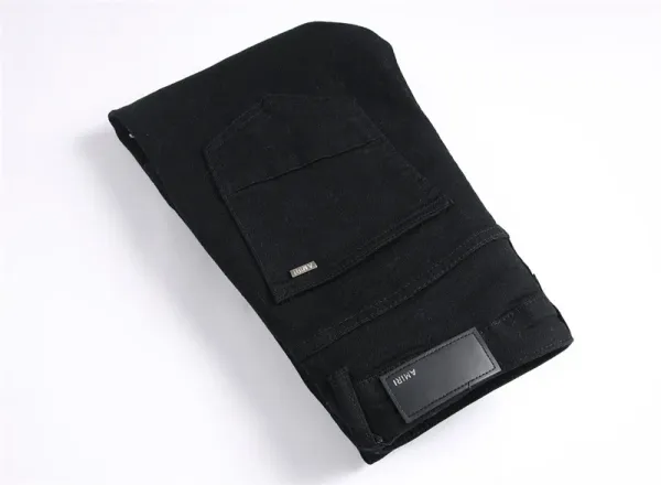 Amiri Distressed Patchwork Black Jeans - 16