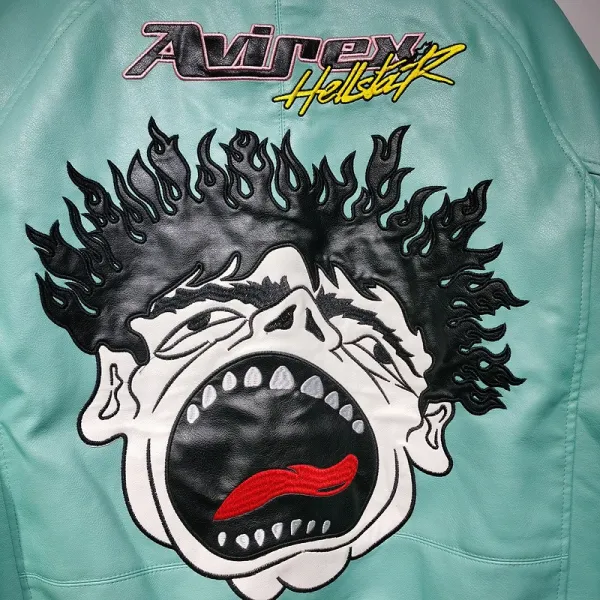 Hellstar Pink Leather Varsity Jacket - 16