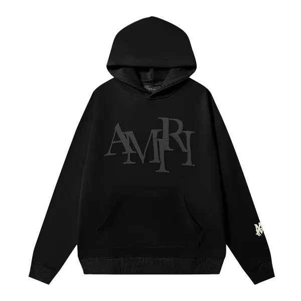 Amiri Rainbow Drip Hoodie Black - 12