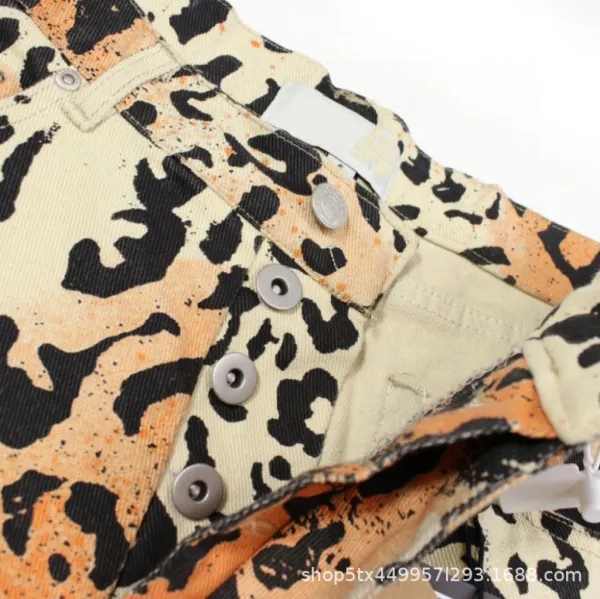 Balenciaga Leopard Print Straight-Leg Pants Multicolor - 6