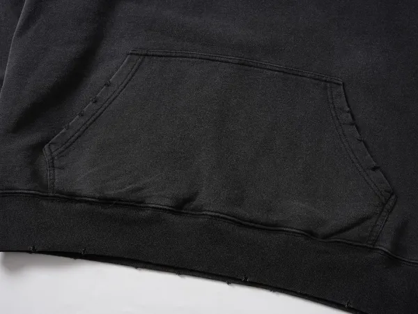Balenciaga Flame Logo Hoodie Black - 7