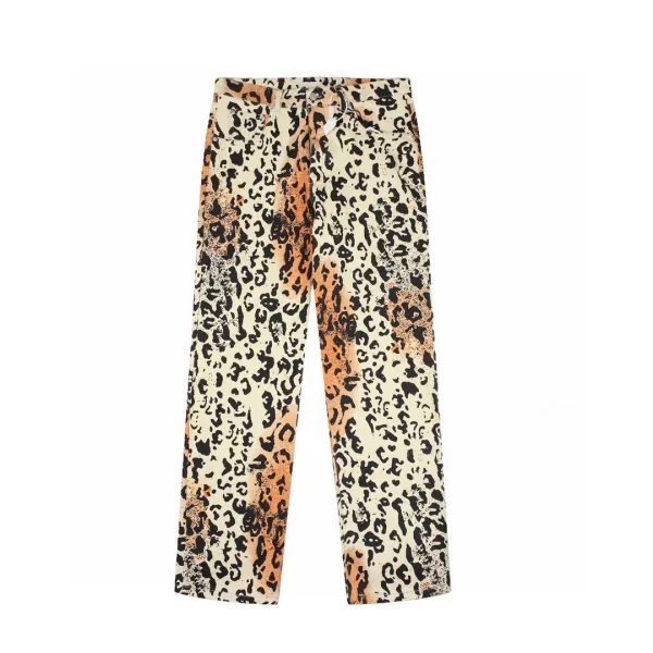 Balenciaga Leopard Print Straight-Leg Pants Multicolor - 1