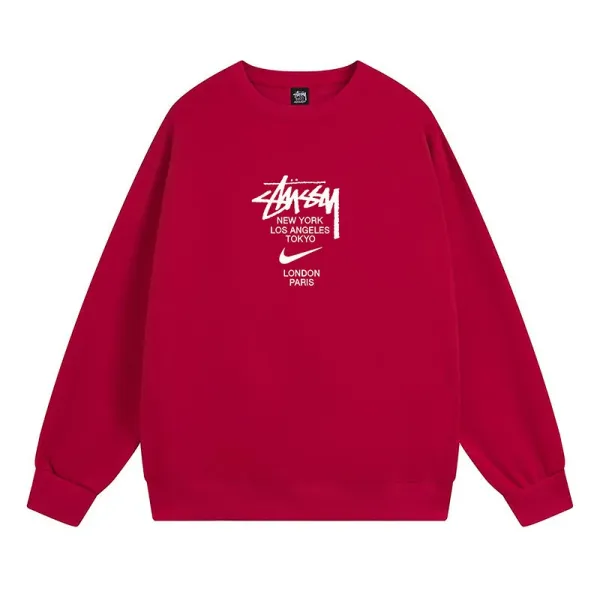 Stüssy Strawberry Print Crewneck Black Hoodie - 15