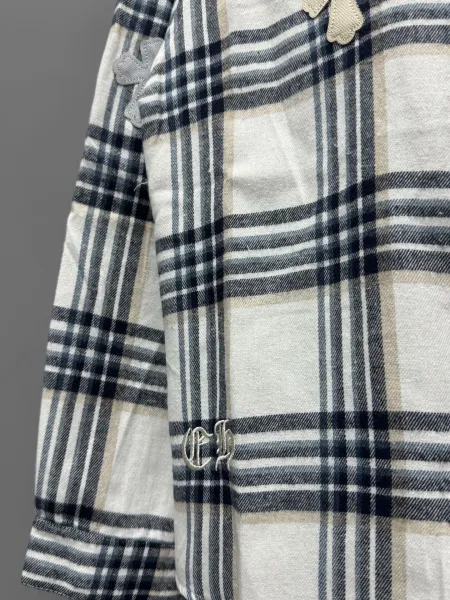Chrome Hearts x Unknown Brand Plaid Shirt with Cross Appliqués Beige/Navy Shirt - 9