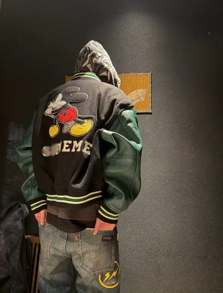 Supreme x Disney Mickey Mouse Varsity Jacket Red - 10