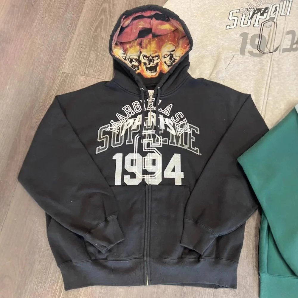 Apex Made SUP MM6 Printed Zip-Up Hoodie