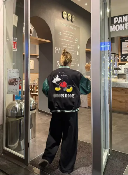 Supreme x Disney Mickey Mouse Varsity Jacket Red - 13