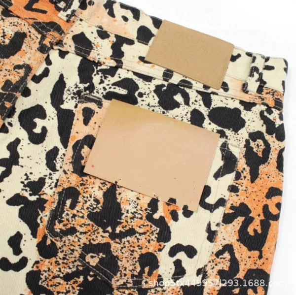 Balenciaga Leopard Print Straight-Leg Pants Multicolor - 7