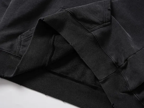 Balenciaga Flame Logo Hoodie Black - 11