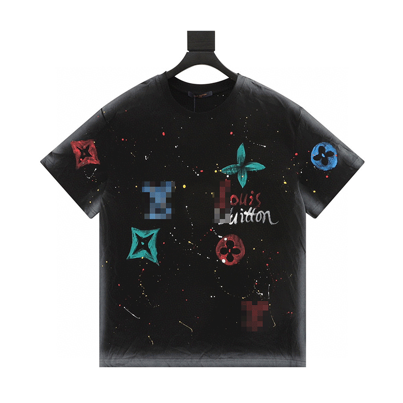 Water-Washed Hand-Painted Crewneck T-Shirt