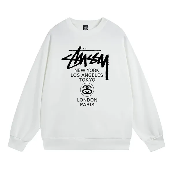 Stüssy Strawberry Print Crewneck Black Hoodie - 25