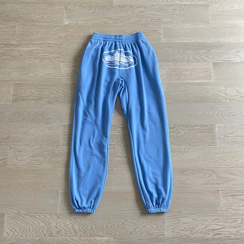 Design Cloud-Print Jogger Pants Blue Sweatpants - 1
