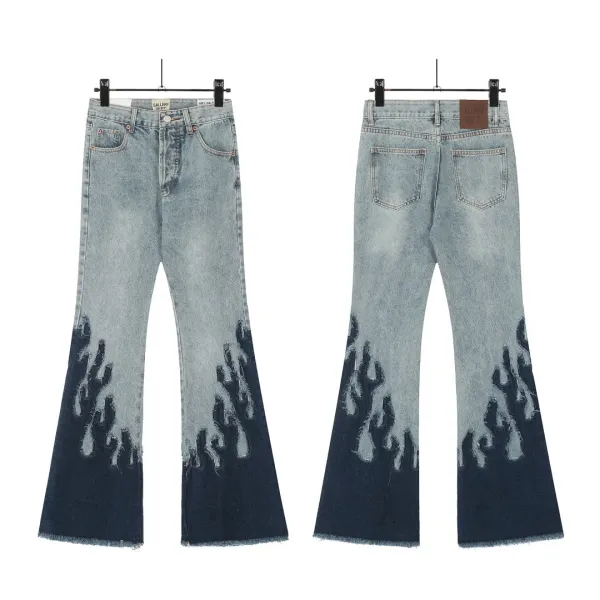 Gallery Dept. Distressed Flare Paint-Splatter Patchwork Denim Jeans - 14