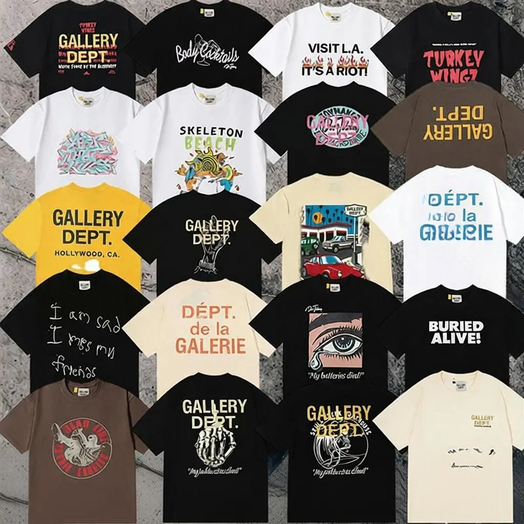 GD Tie Dye Wash Print Graffiti T-Shirt