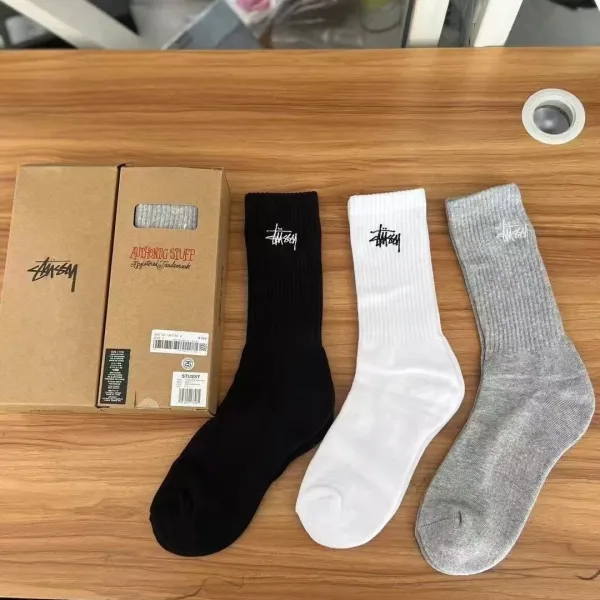 Stussy Classic Logo Socks Black - 5