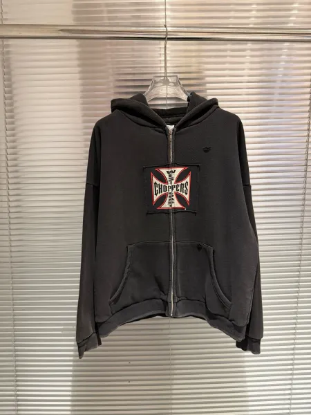 West Coast Choppers Iron Cross Black Zip-Up Hoodie - 4