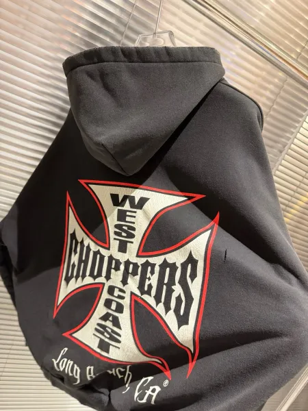 West Coast Choppers Iron Cross Black Zip-Up Hoodie - 9
