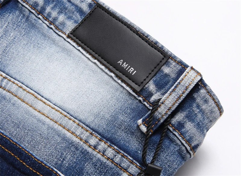 Amiri Distressed Logo Print White Jeans - 15