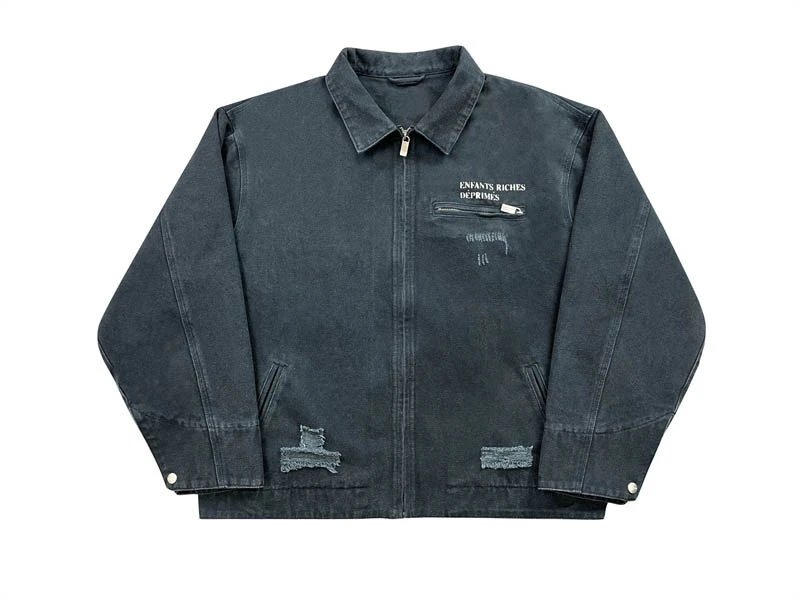 Enfants Riches Déprimés Distressed Black Workwear Jacket - 6