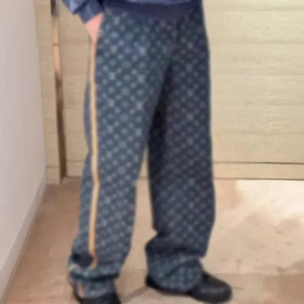 Louis Vuitton Monogram Dot Print Track Pants Navy - 4